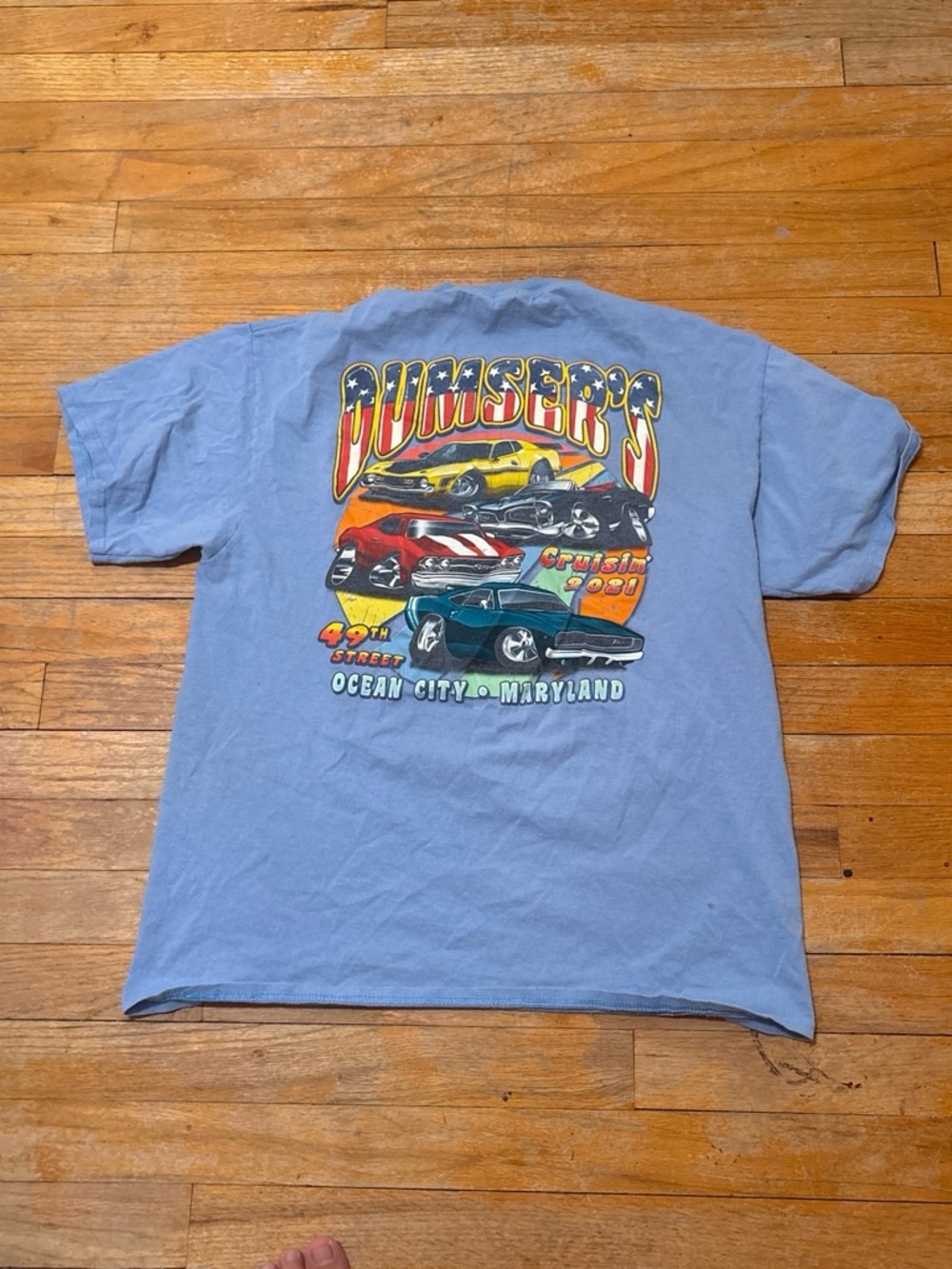 Ocean City Car Show Graphic Tee - Light Blue